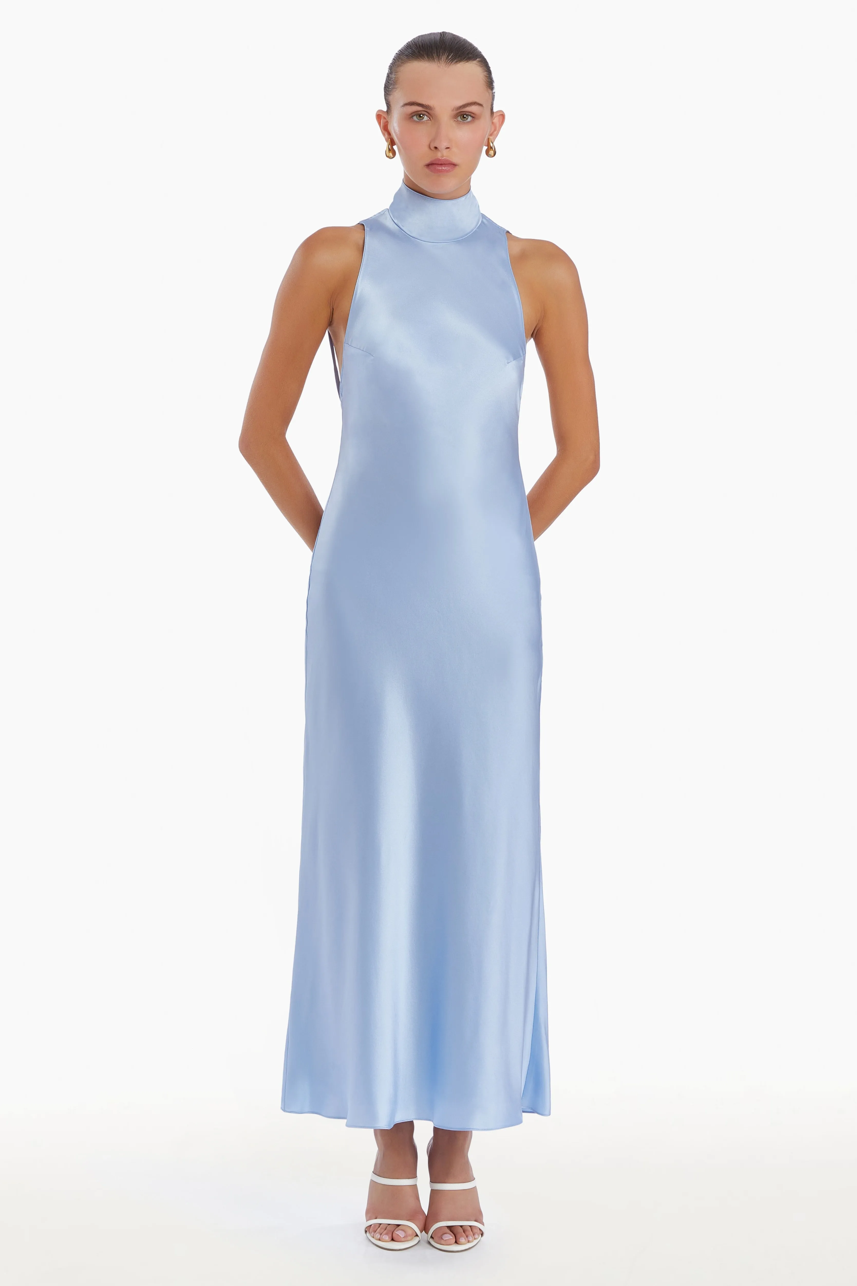 DUPONT SILK HALTER DRESS 030525