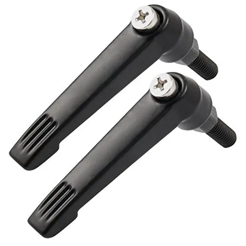 Echocart 6mm Dia 16mm Length Thread Metal Machine Adjustable Handles 2 Pcs