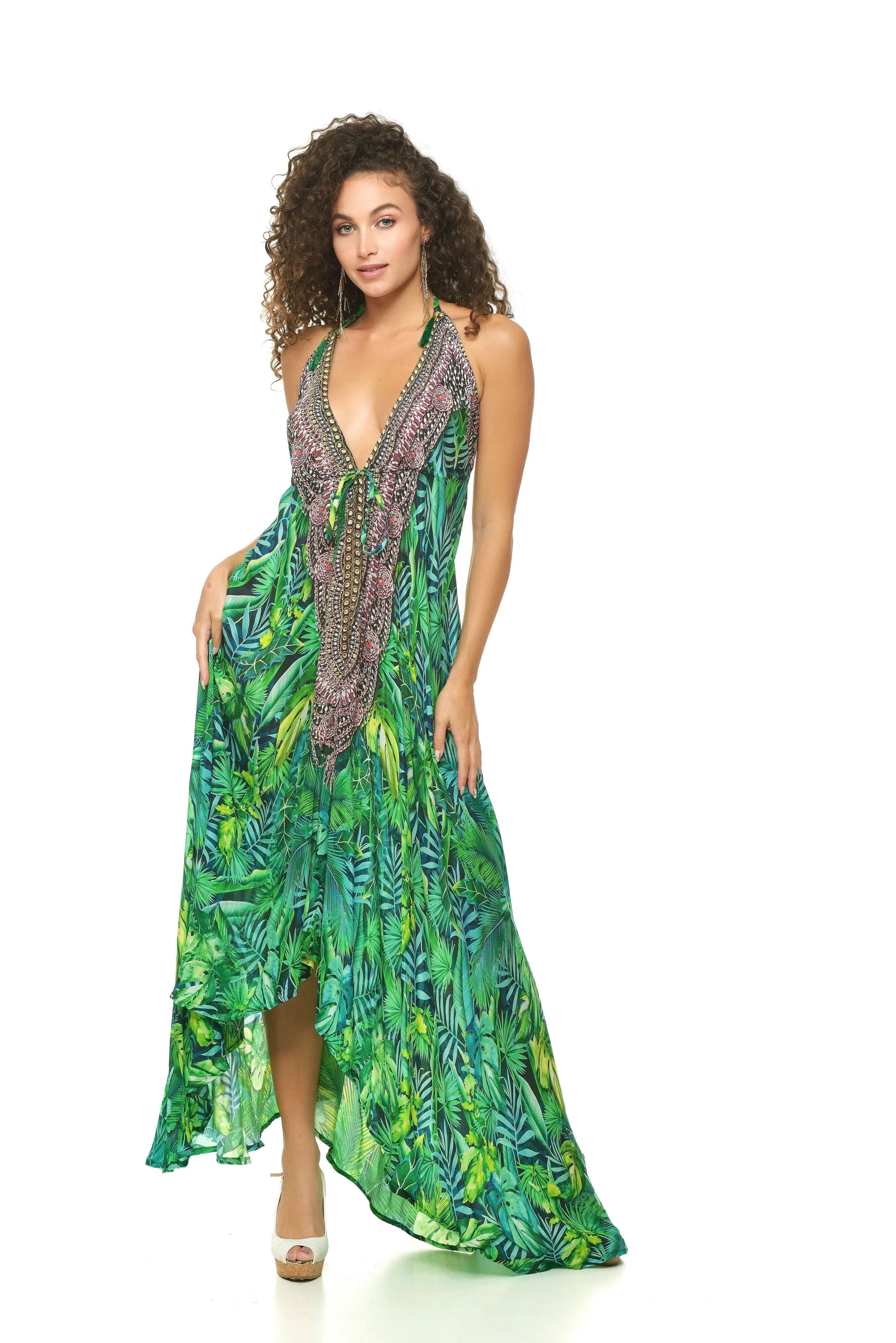 Eden Beaded Scarf Dress