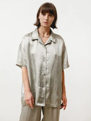 edition shirt - crushed slinky silver