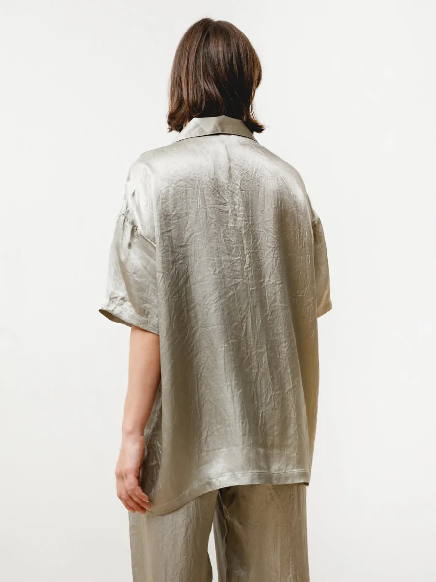 edition shirt - crushed slinky silver