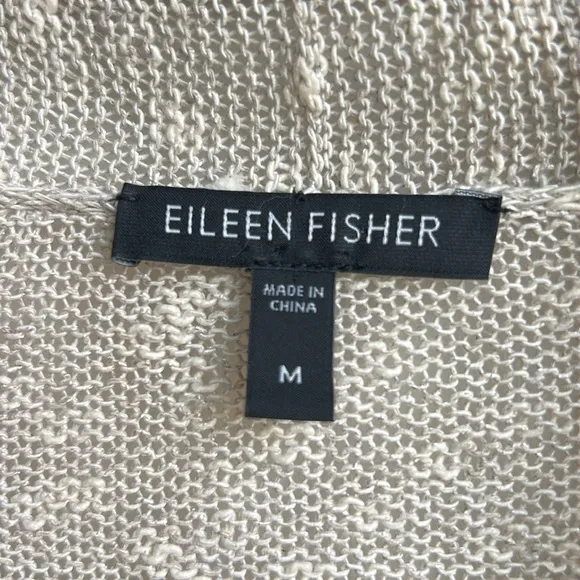 Eileen Fisher Open Front Linen blend Sweater
