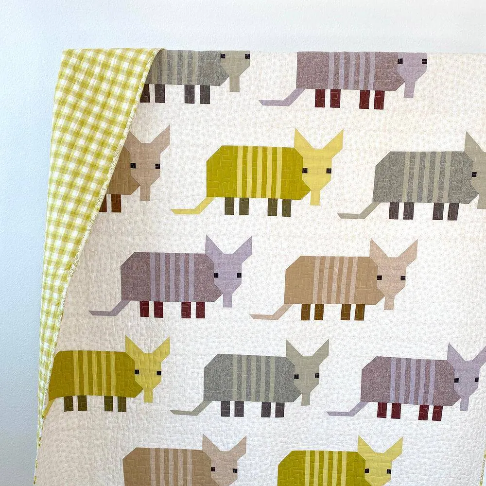 Elizabeth Hartman - Armadillos - Small & Large Quilt & Pillow Pattern