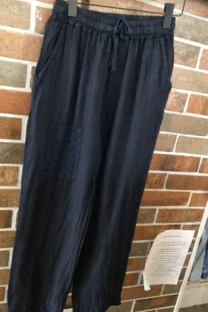 Embroidered Patch Pants
