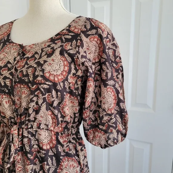 Emerson Fry Lucy Midi‎ Spring Dress Thalia Print Organic Cotton