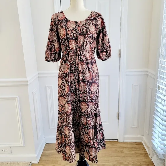 Emerson Fry Lucy Midi‎ Spring Dress Thalia Print Organic Cotton