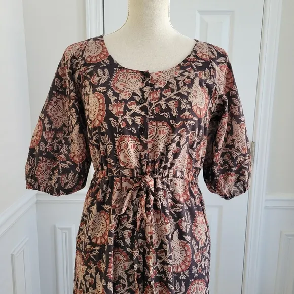 Emerson Fry Lucy Midi‎ Spring Dress Thalia Print Organic Cotton