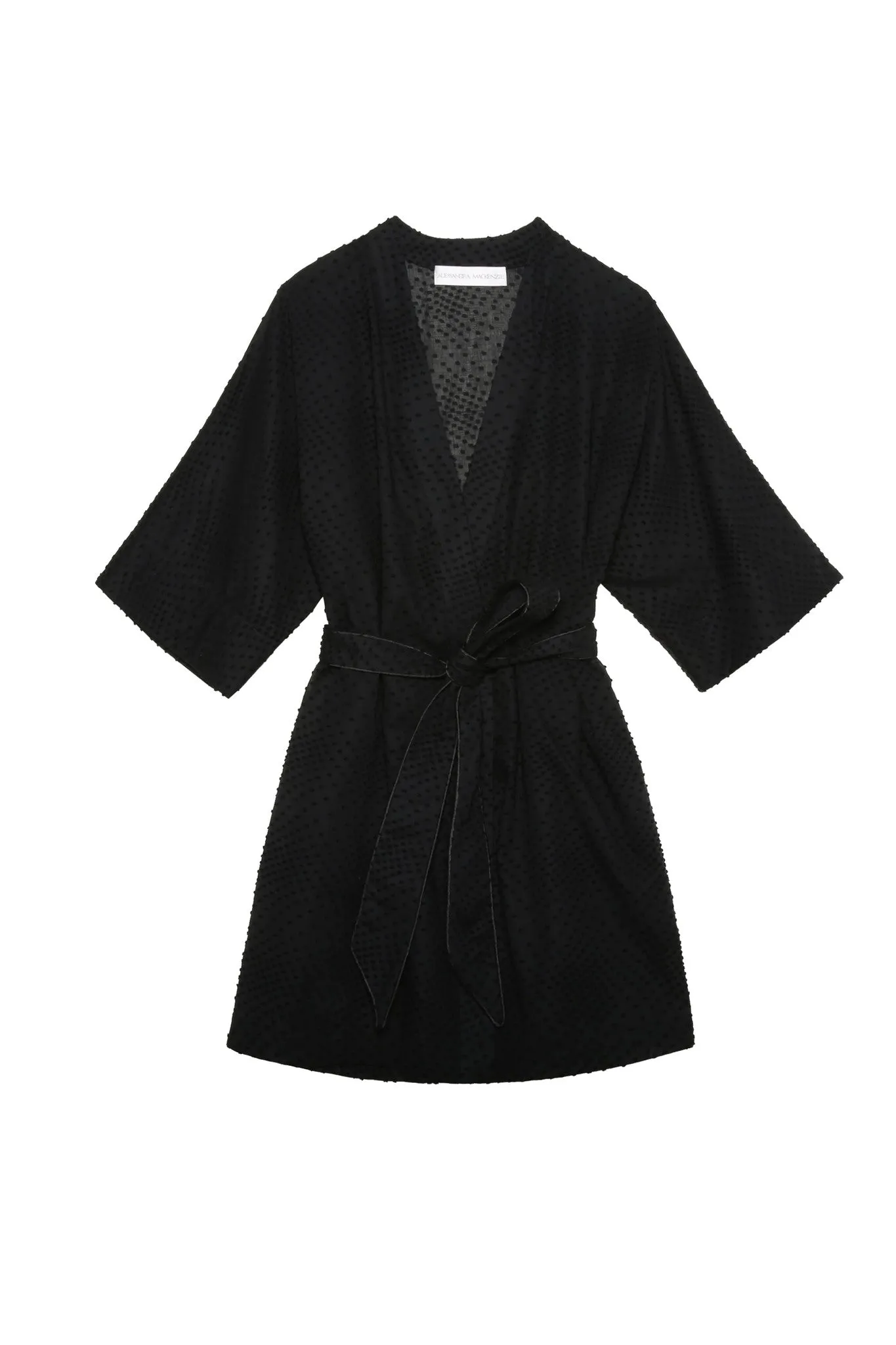 EMMA COTTON ROBE - BLACK