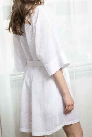 EMMA COTTON ROBE - WHITE