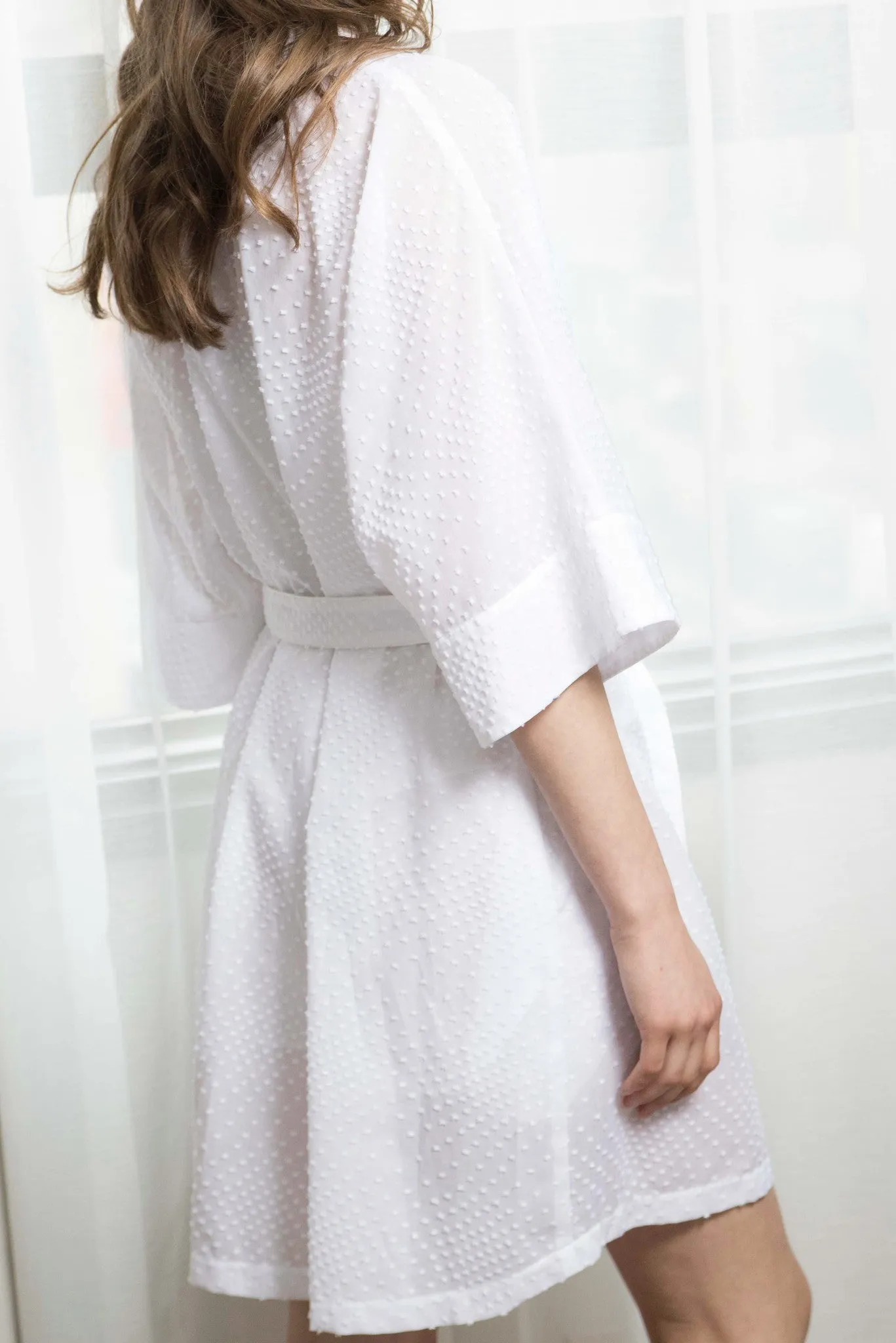 EMMA COTTON ROBE - WHITE