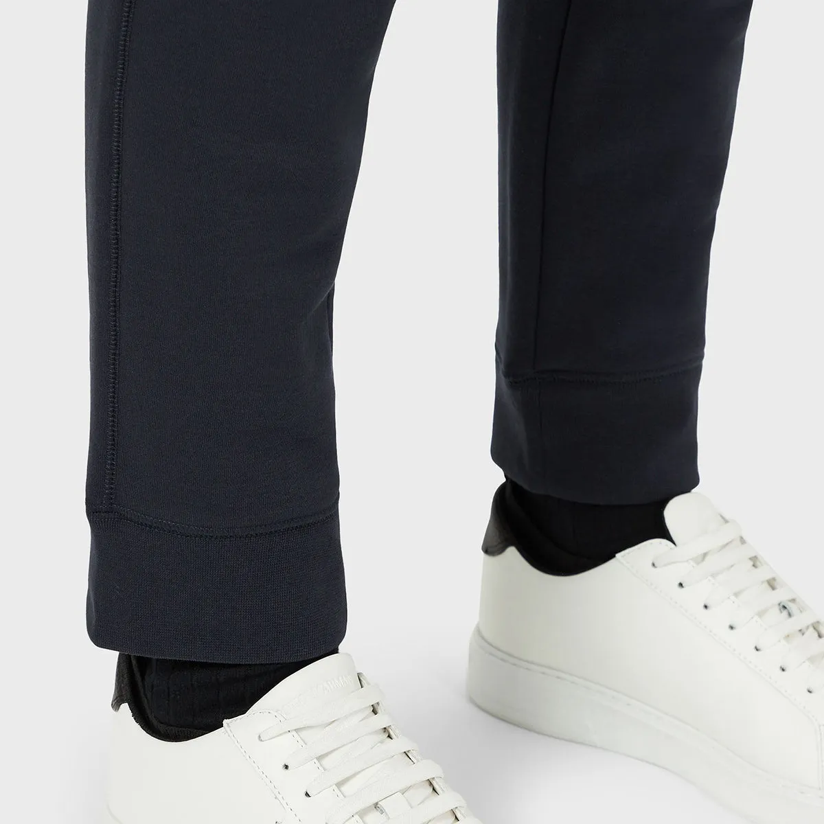 Emporio Armani - Fleece Drawstring Joggers in Navy