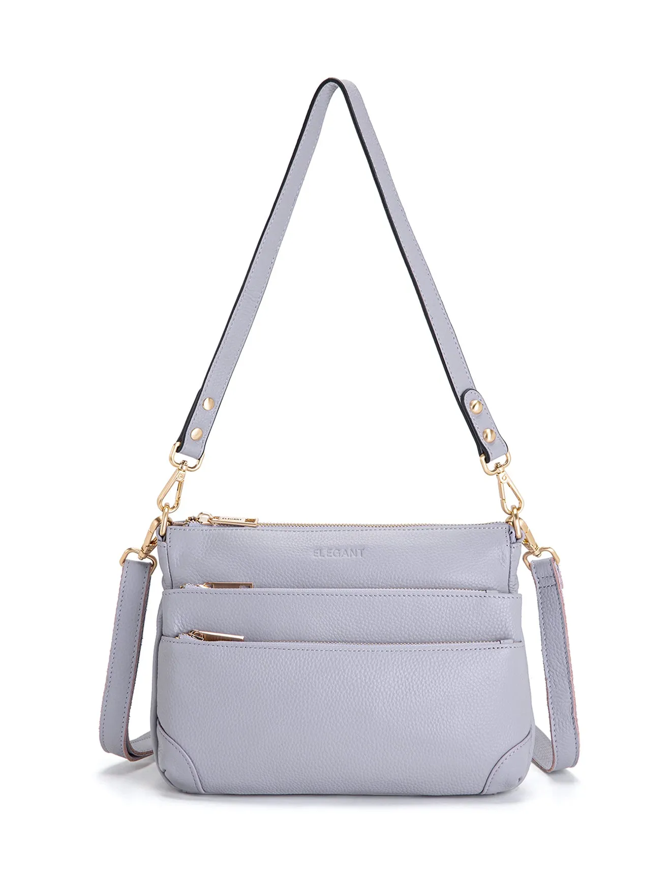 FAITH LEATHER CROSS BODY BAG- E1-0749-CORNFLOWER