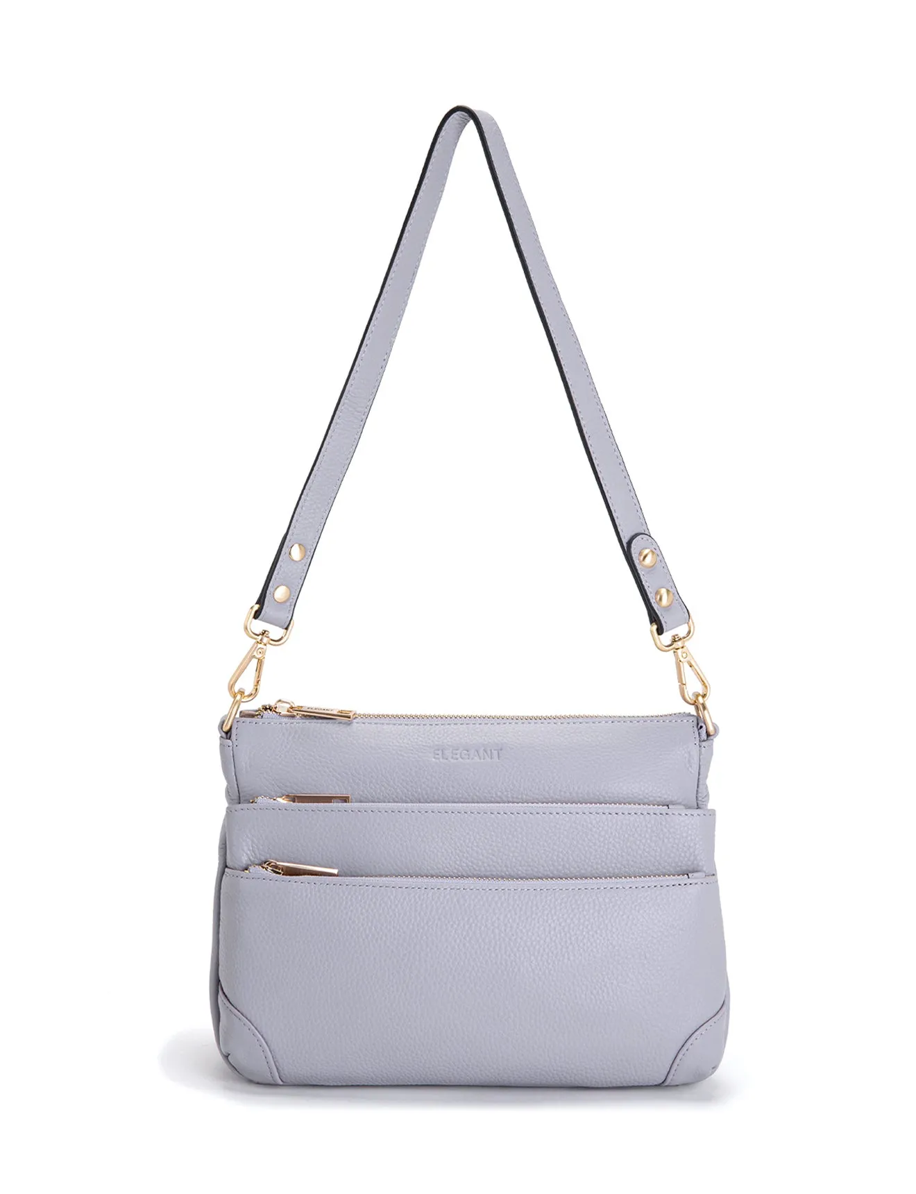 FAITH LEATHER CROSS BODY BAG- E1-0749-CORNFLOWER