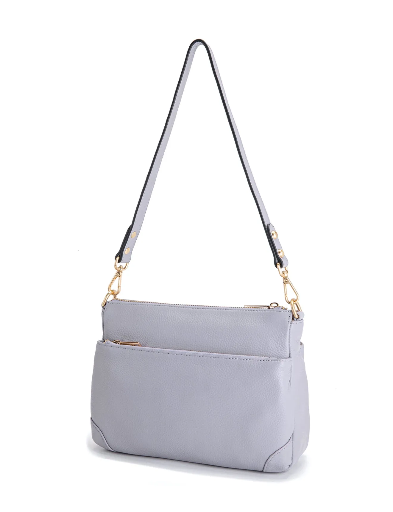 FAITH LEATHER CROSS BODY BAG- E1-0749-CORNFLOWER