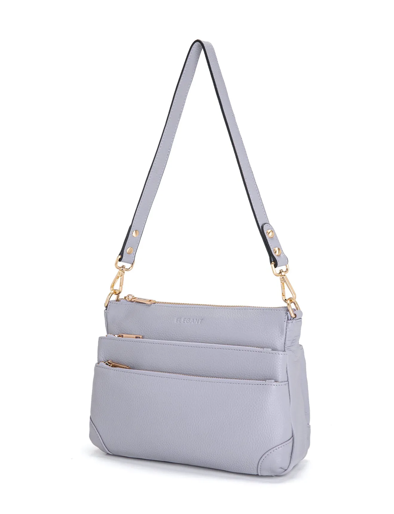 FAITH LEATHER CROSS BODY BAG- E1-0749-CORNFLOWER