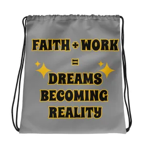 Faith   Work Drawstring bag