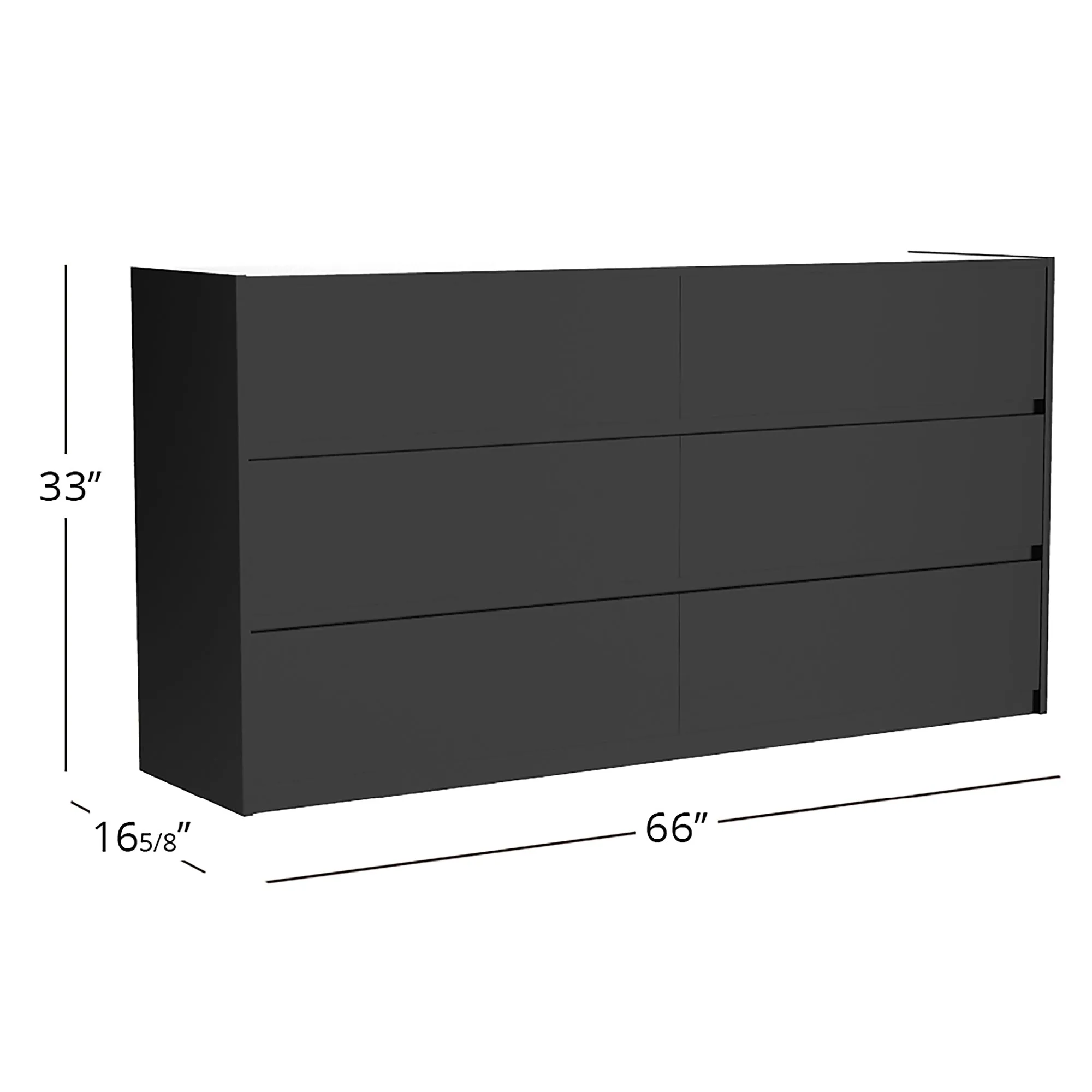 Farona 6 drawer double dresser for bedroom decoration, java
