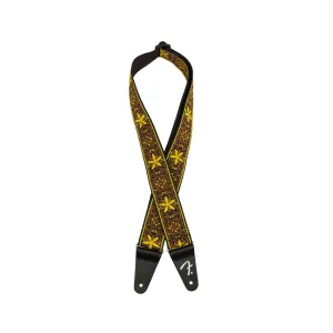 Fender Pasadena Woven Guitar Strap, Yellow Wallflower