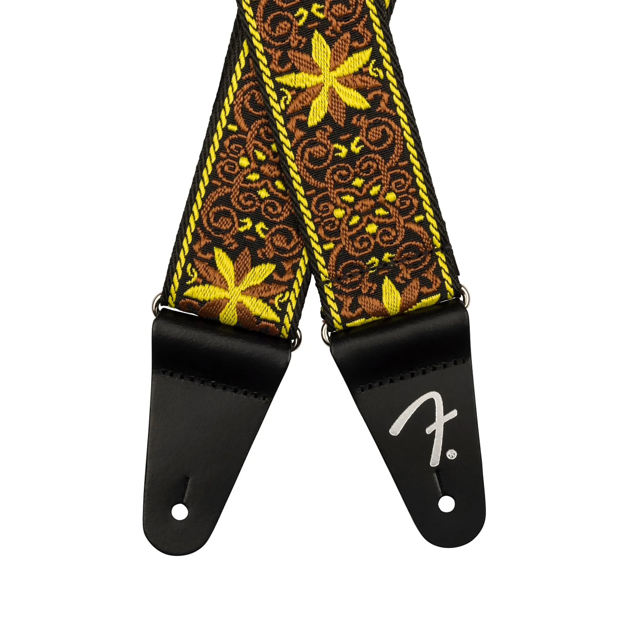 Fender Pasadena Woven Guitar Strap, Yellow Wallflower