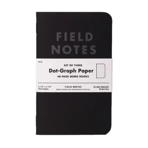 Field Notes Pitch Black Graph 3-Pack