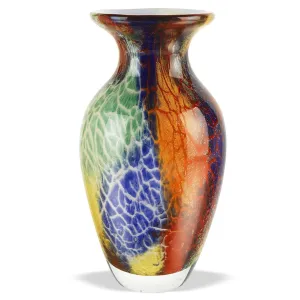 Firestorm Murano Style Art Glass Vase