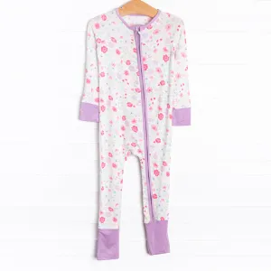 Floral Party Bamboo Zippy Pajama, Purple