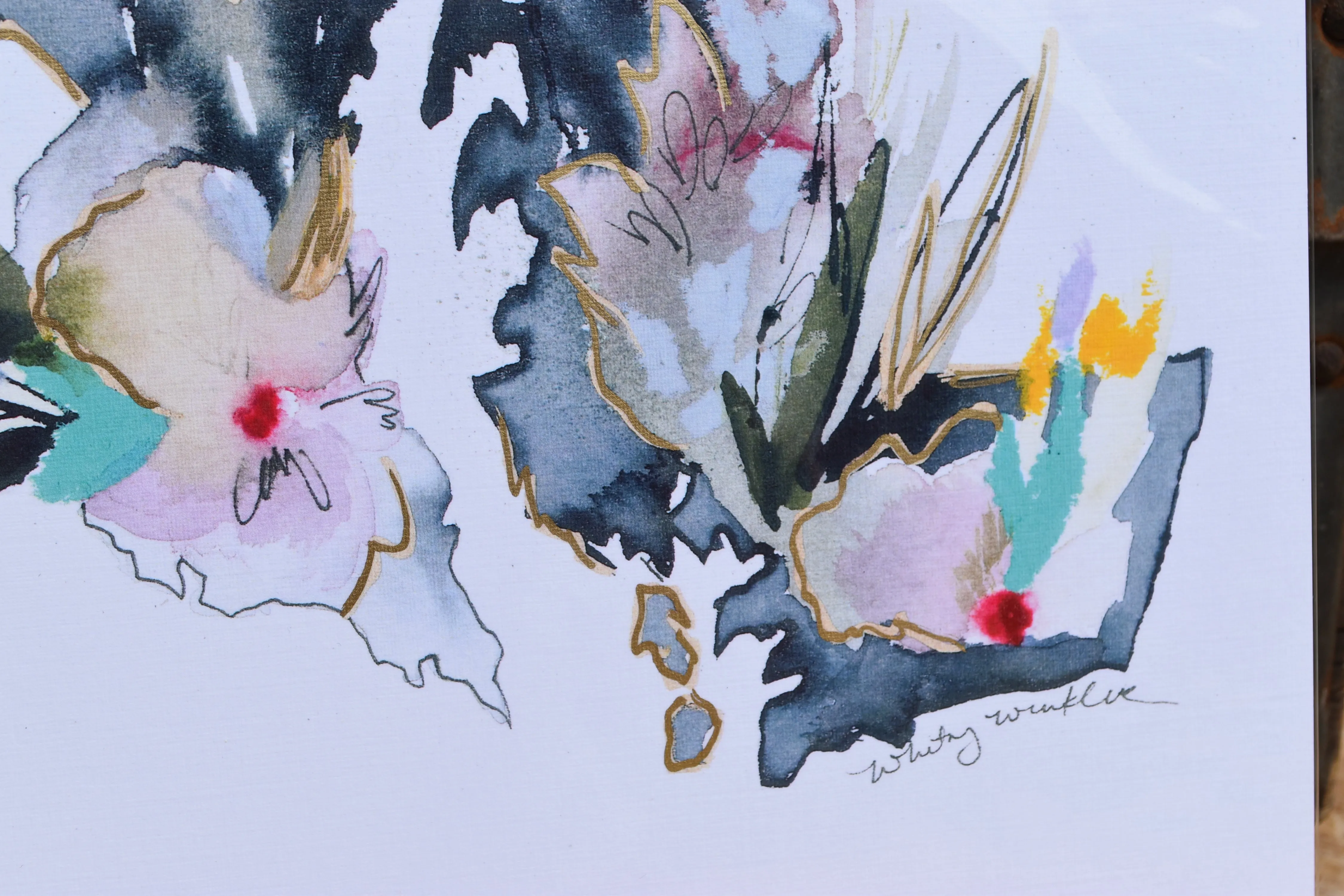 Floral State Watercolor by Local Artist, multiple styles