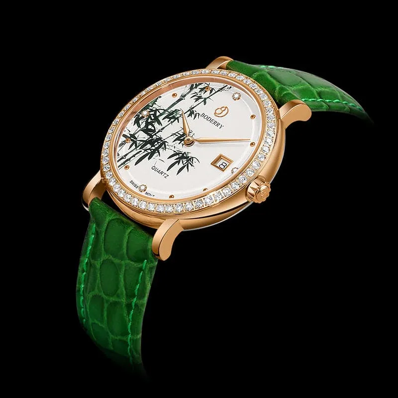 FLOWER - Swiss Quartz Movement Watch| Rose Gold & Bamboo