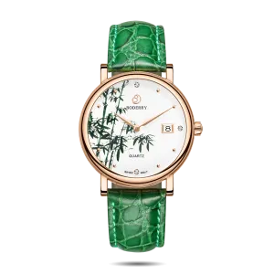 FLOWER - Swiss Quartz Movement Watch| Rose Gold & Bamboo