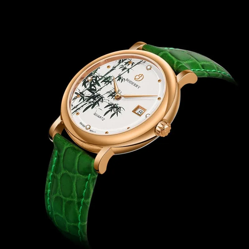 FLOWER - Swiss Quartz Movement Watch| Rose Gold & Bamboo