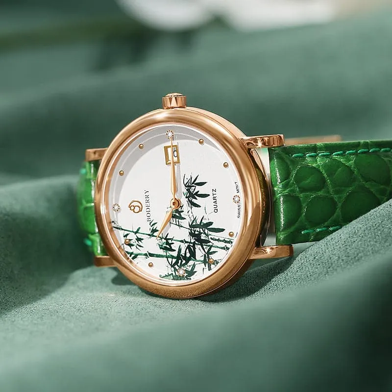 FLOWER - Swiss Quartz Movement Watch| Rose Gold & Bamboo