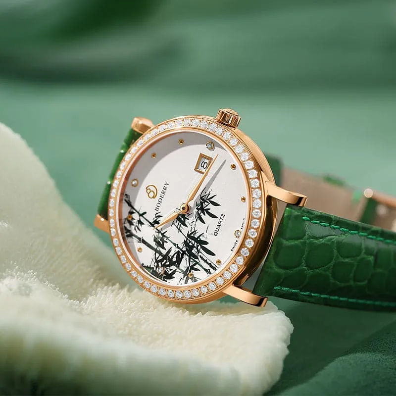 FLOWER - Swiss Quartz Movement Watch| Rose Gold & Bamboo