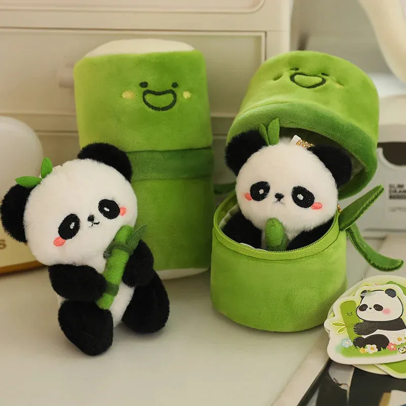 Fluffy Bamboo Panda Plushie 🐼✨ Cute 10cm Pendant for Bags & Birthdays! 🎉🌟