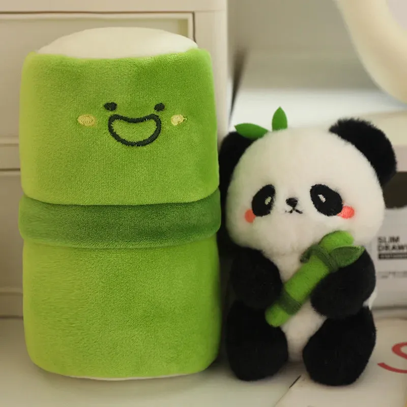 Fluffy Bamboo Panda Plushie 🐼✨ Cute 10cm Pendant for Bags & Birthdays! 🎉🌟