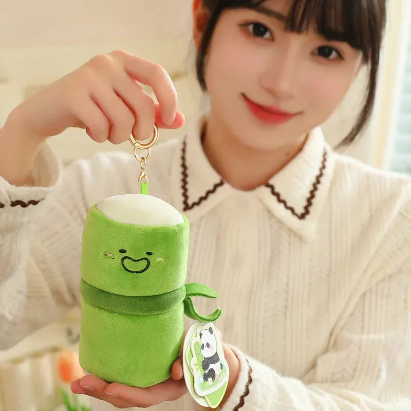 Fluffy Bamboo Panda Plushie 🐼✨ Cute 10cm Pendant for Bags & Birthdays! 🎉🌟