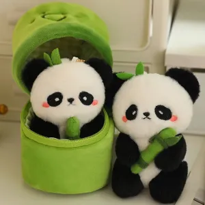 Fluffy Bamboo Panda Plushie 🐼✨ Cute 10cm Pendant for Bags & Birthdays! 🎉🌟