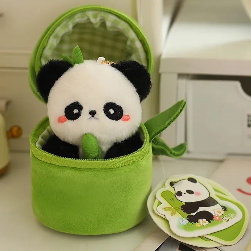 Fluffy Bamboo Panda Plushie 🐼✨ Cute 10cm Pendant for Bags & Birthdays! 🎉🌟