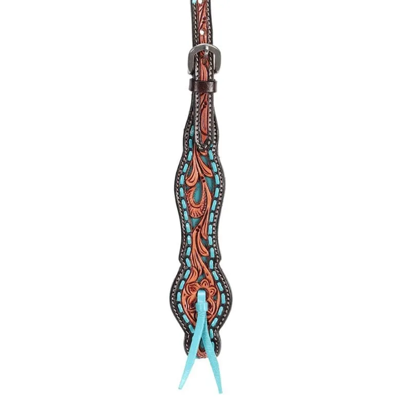 Fort Worth Headstall Odina Turquoise Buckstitched