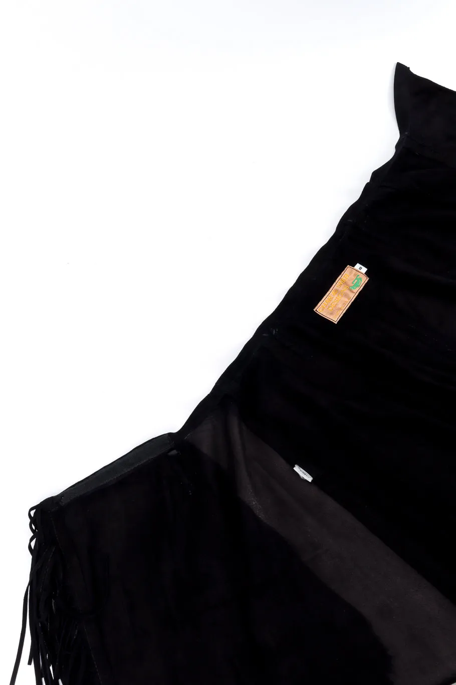 Fringe Wrap Suede Skirt