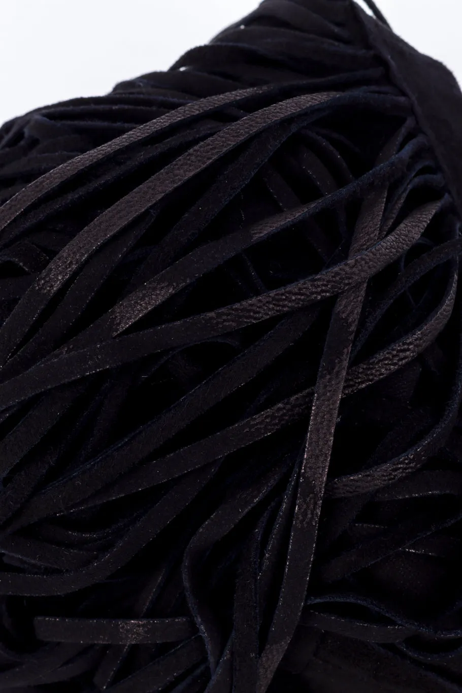 Fringe Wrap Suede Skirt