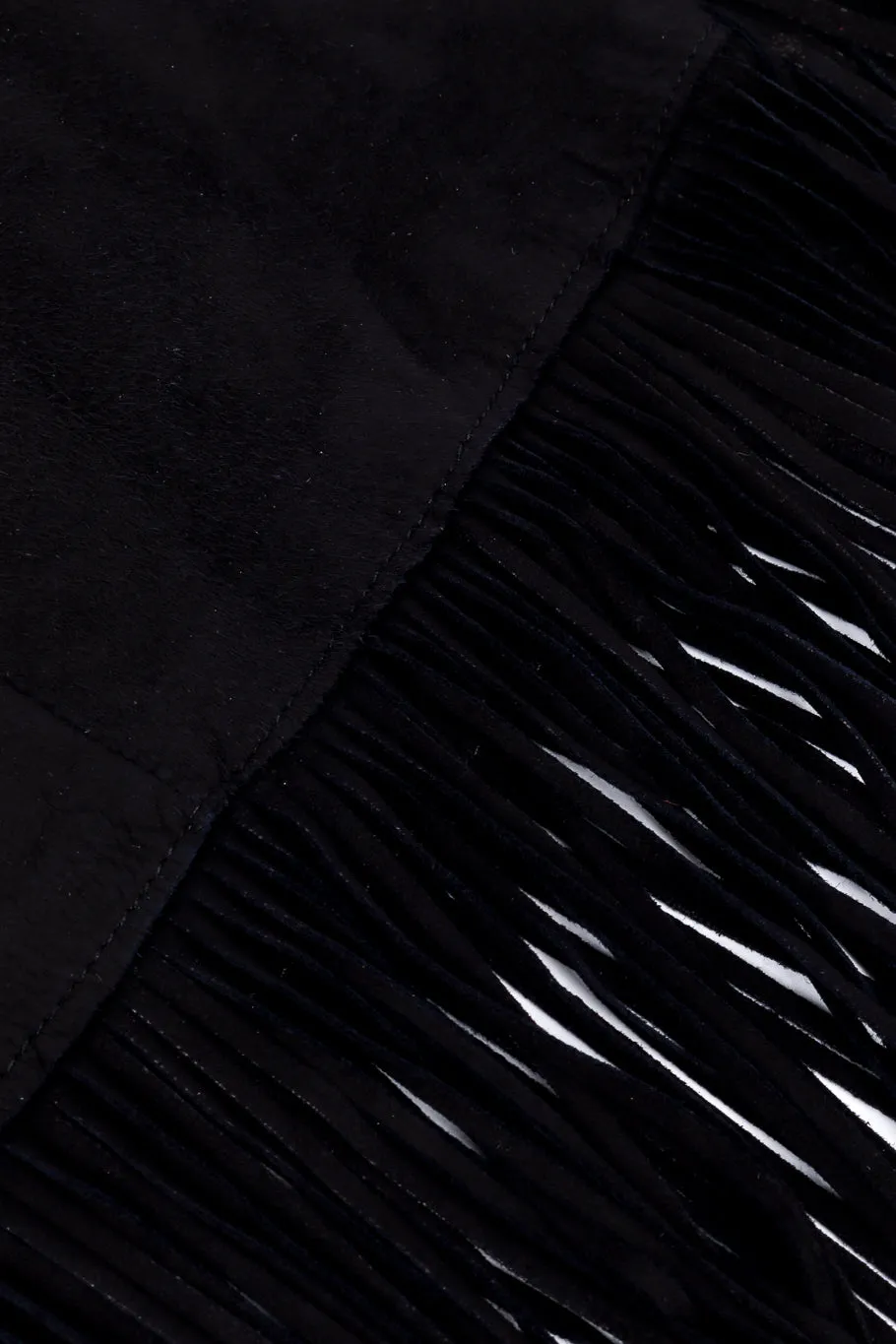 Fringe Wrap Suede Skirt