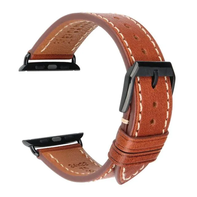 Furper APL4024 Premium Genuine Leather Apple Watch Straps Replacement For All Series