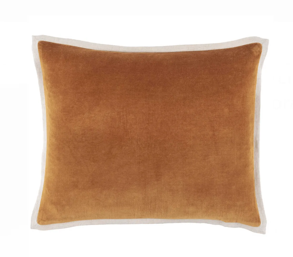 Gehry Velvet/Linen Decorative Pillow - Caramel