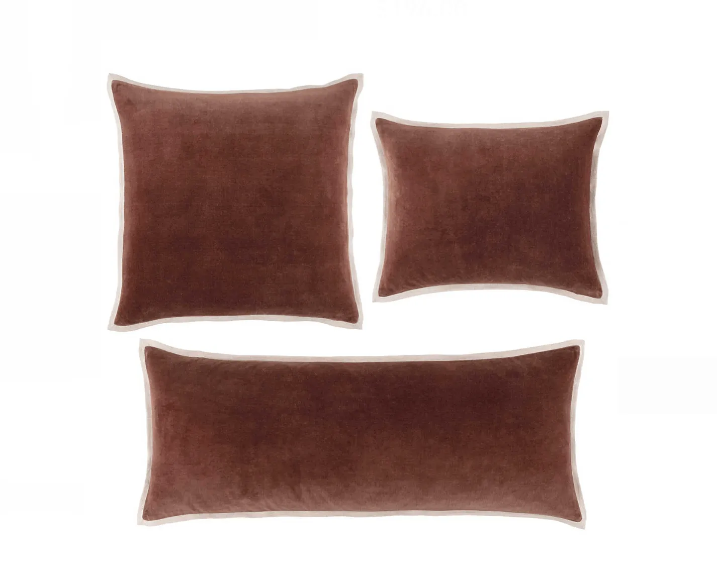 Gehry Velvet/Linen Decorative Pillow - Russet