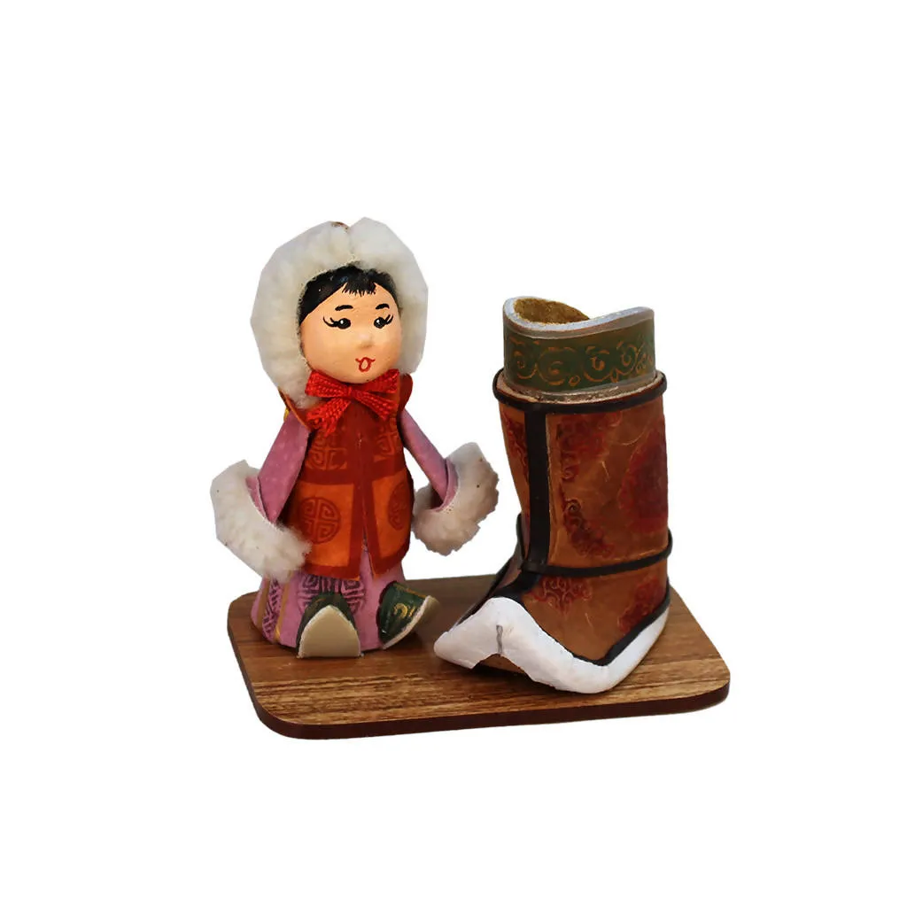 Girl with a boot
