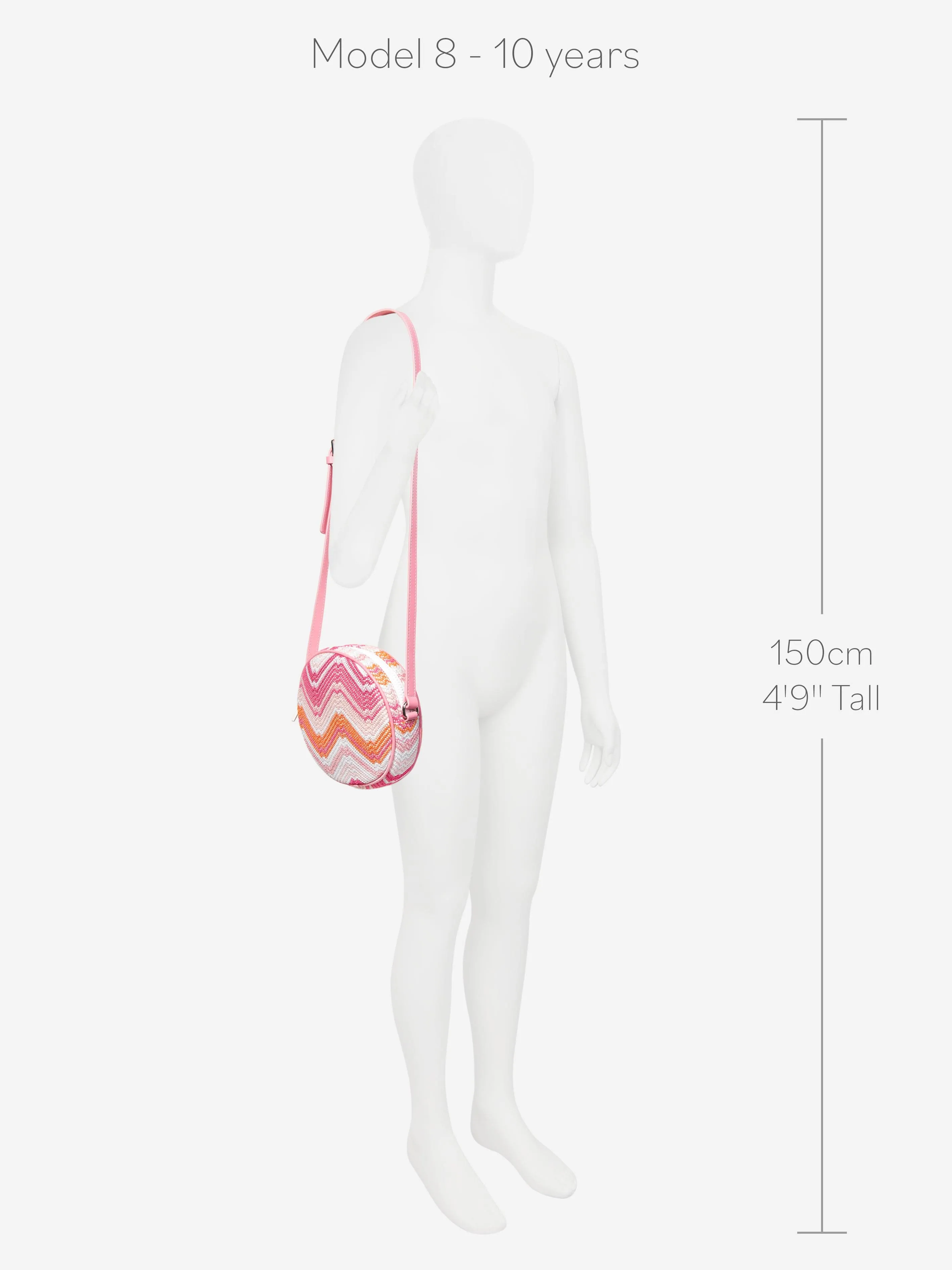 Girls Zigzag Shoulder Bag in Multicolour (20cm)