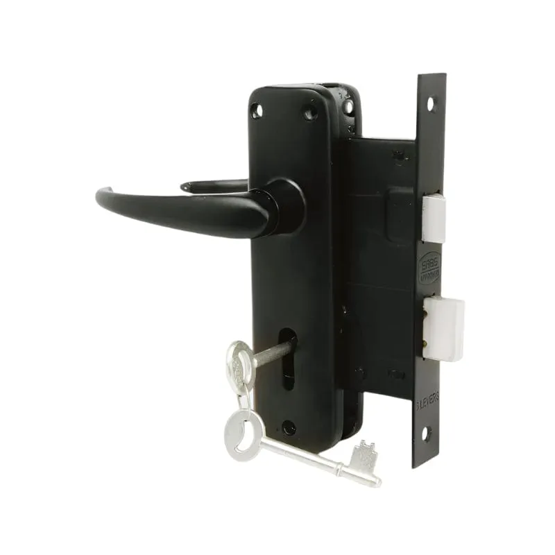 GLO TOOL Door Handle 2-Lever Lockset – Matt Black