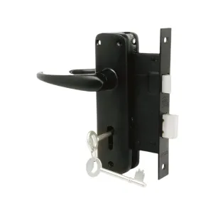GLO TOOL Door Handle 2-Lever Lockset – Matt Black