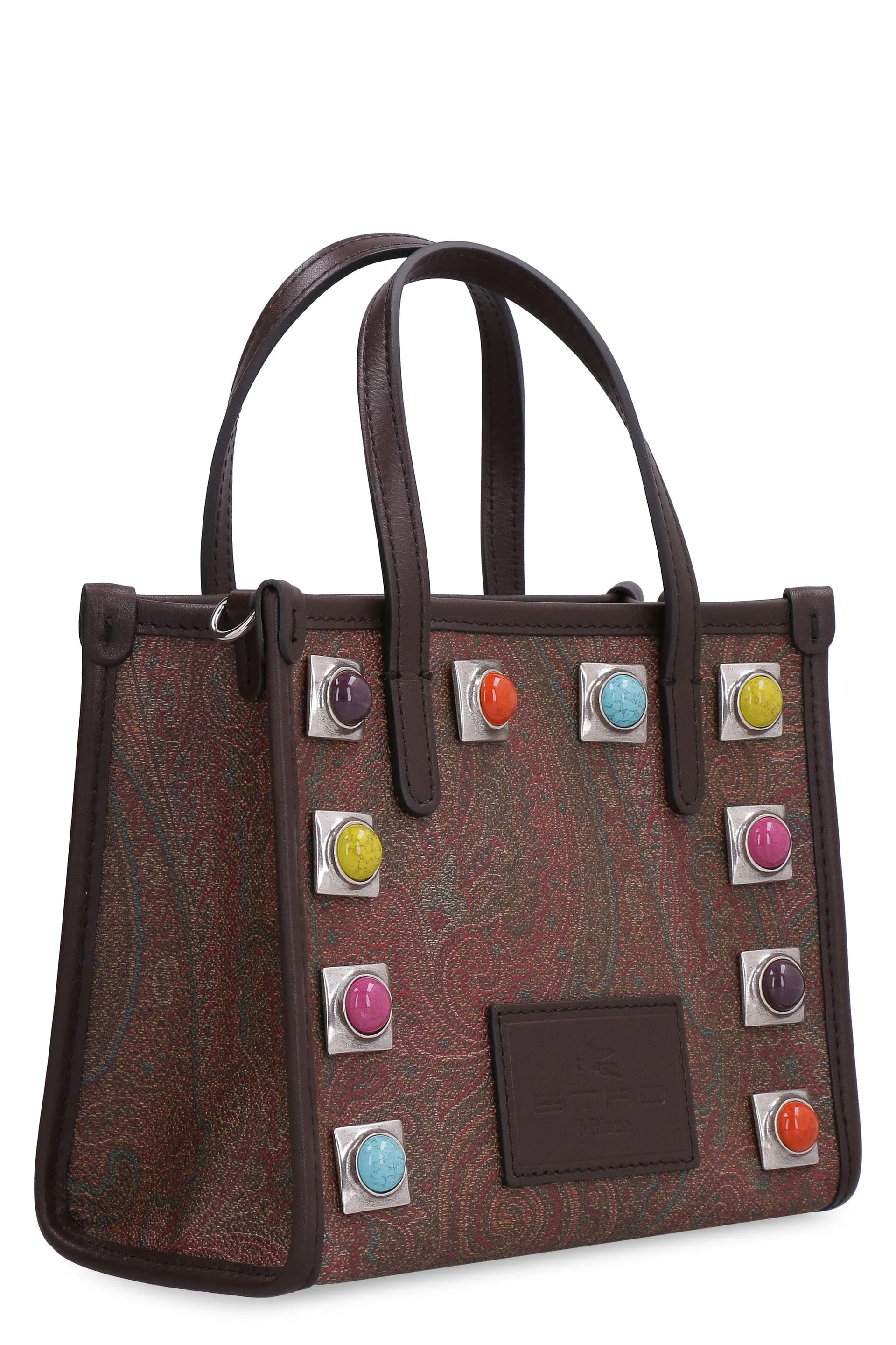 Globetrotter mini tote bag with studs