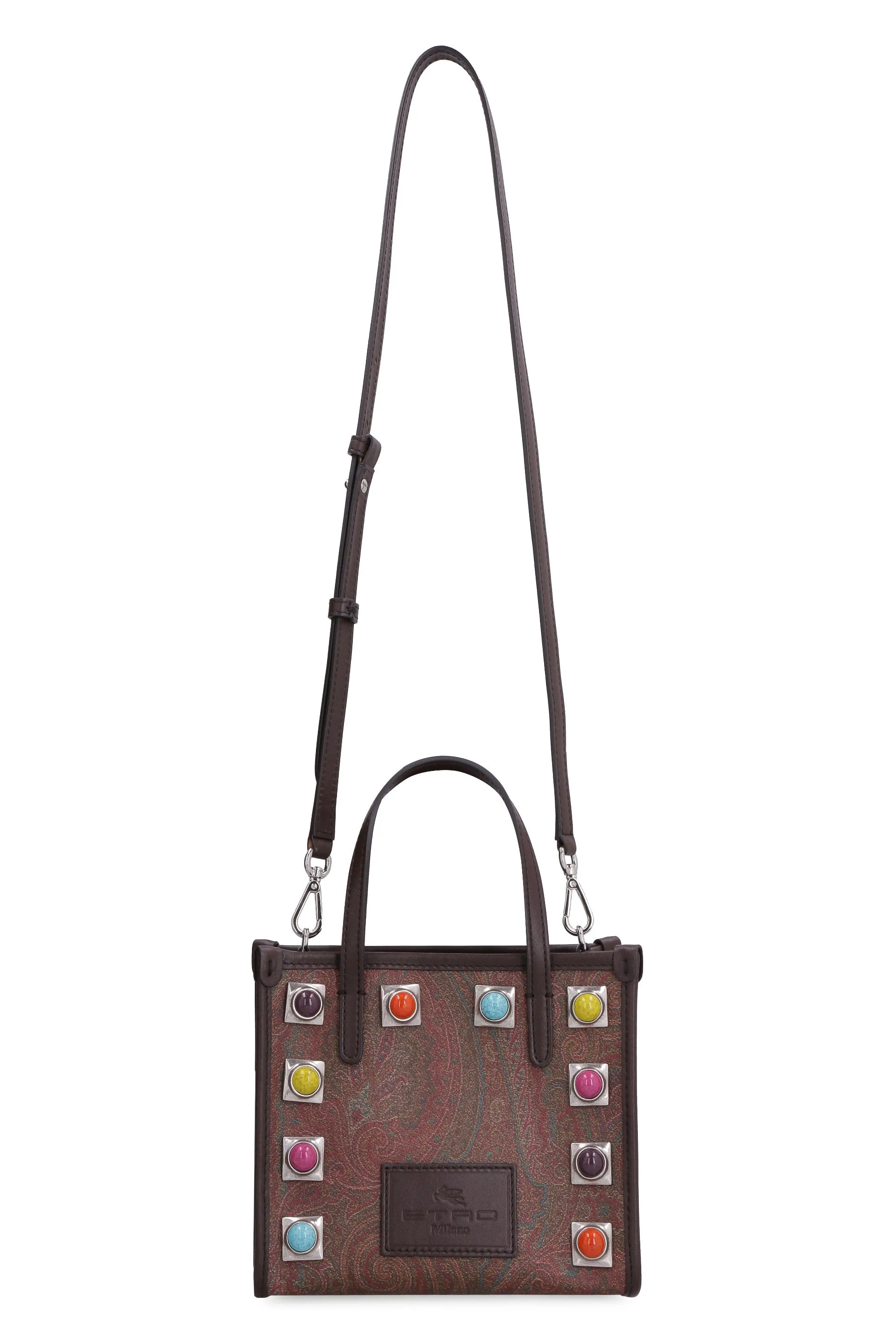 Globetrotter mini tote bag with studs